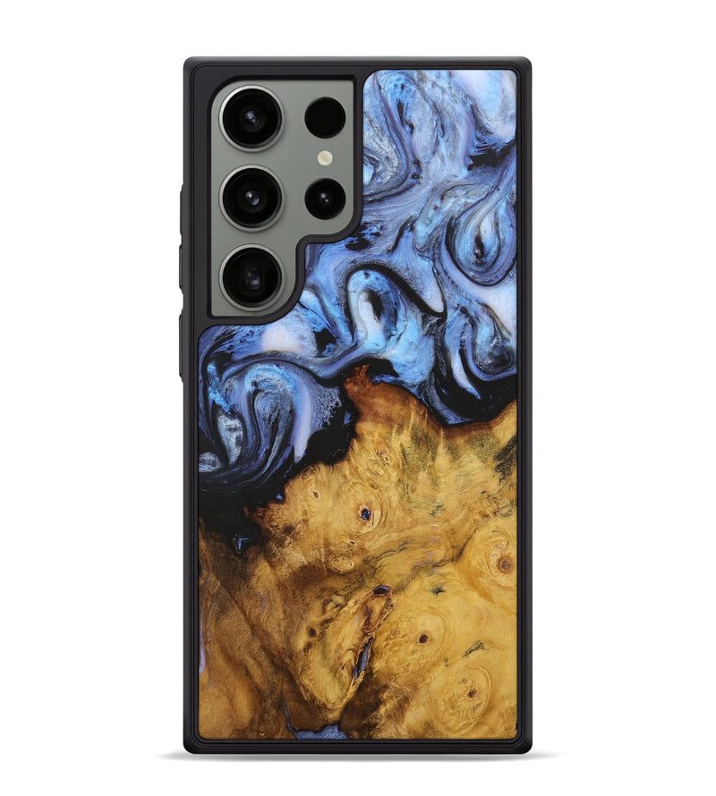 Galaxy S24 Ultra Wood+Resin Phone Case - Darla (Blue, 718477)