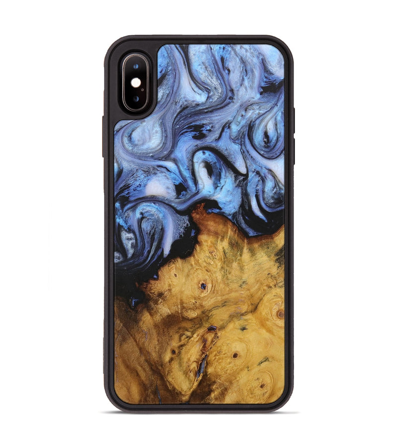 iPhone Xs Max Wood+Resin Phone Case - Darla (Blue, 718477)