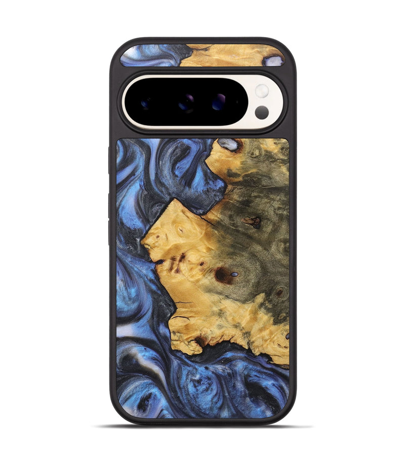 Pixel 9 Pro Wood+Resin Phone Case - Halle (Blue, 718478)