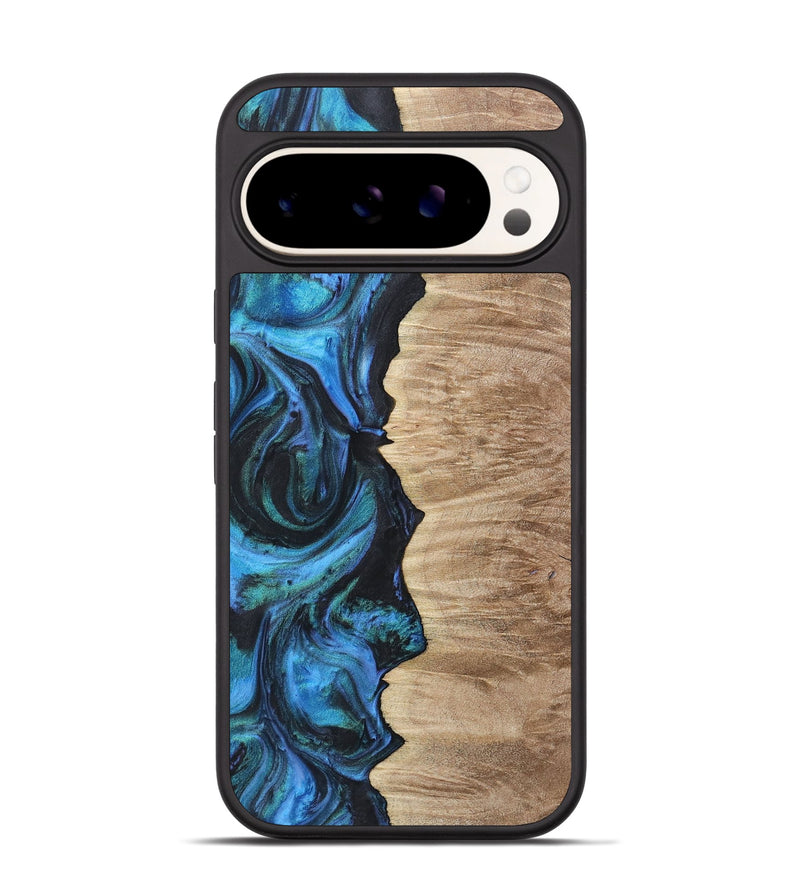 Pixel 9 Pro Wood+Resin Phone Case - Rita (Blue, 718483)