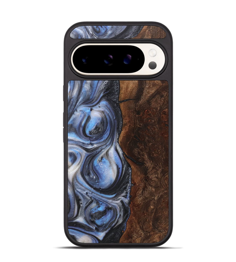 Pixel 9 Pro Wood+Resin Phone Case - Florence (Blue, 718486)