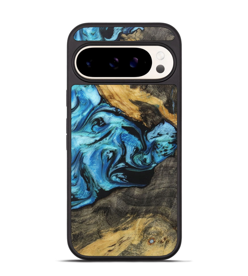 Pixel 9 Pro Wood+Resin Phone Case - Jolene (Blue, 718487)