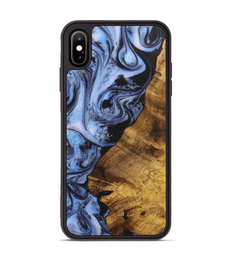 iPhone Xs Max Wood+Resin Phone Case - Craig (Blue, 718493)