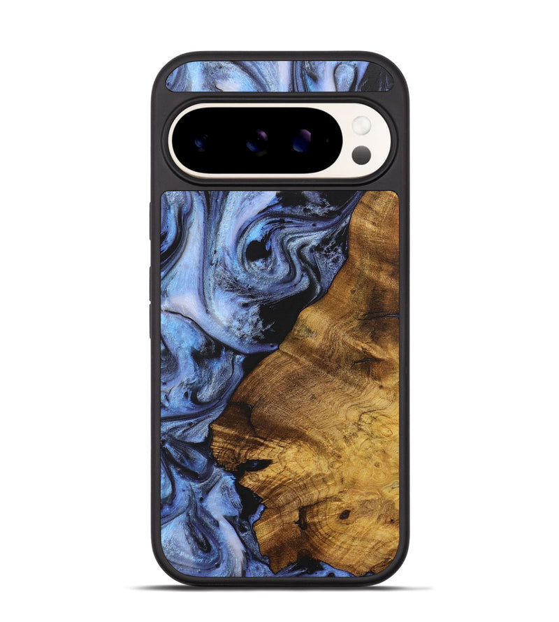 Pixel 9 Pro Wood+Resin Phone Case - Craig (Blue, 718493)