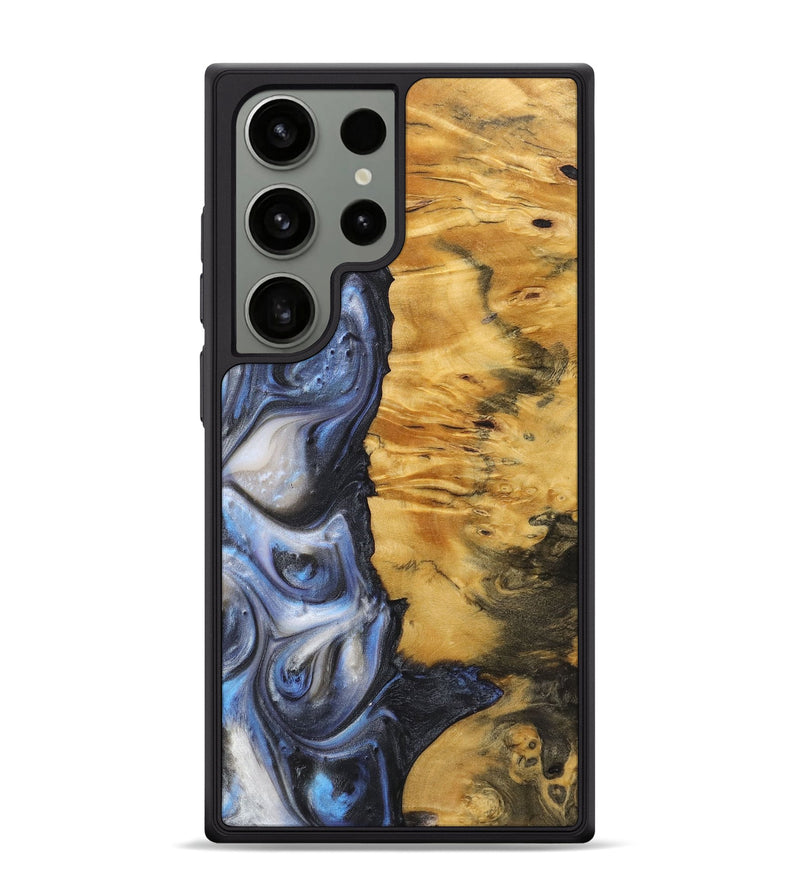 Galaxy S24 Ultra Wood+Resin Phone Case - Lucille (Blue, 718494)