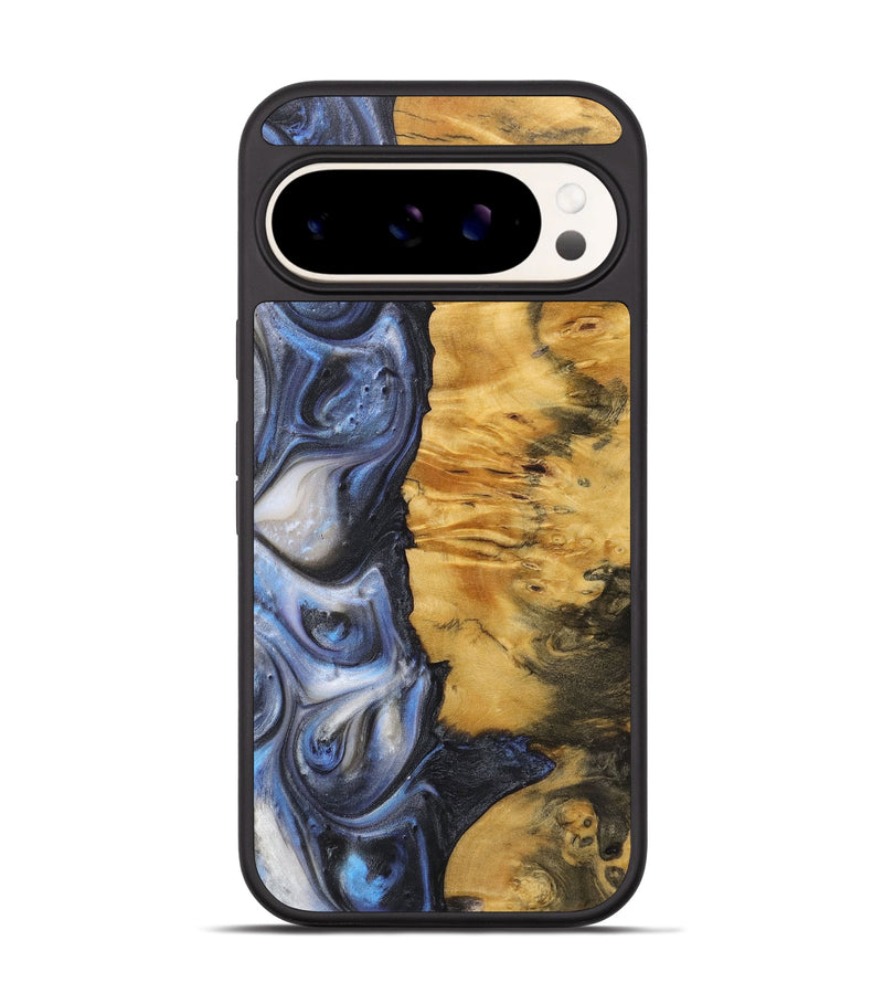 Pixel 9 Pro Wood+Resin Phone Case - Lucille (Blue, 718494)