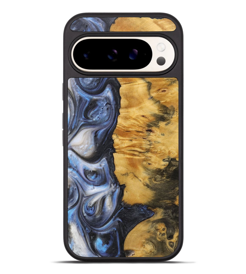 Pixel 9 Pro XL Wood+Resin Phone Case - Lucille (Blue, 718494)