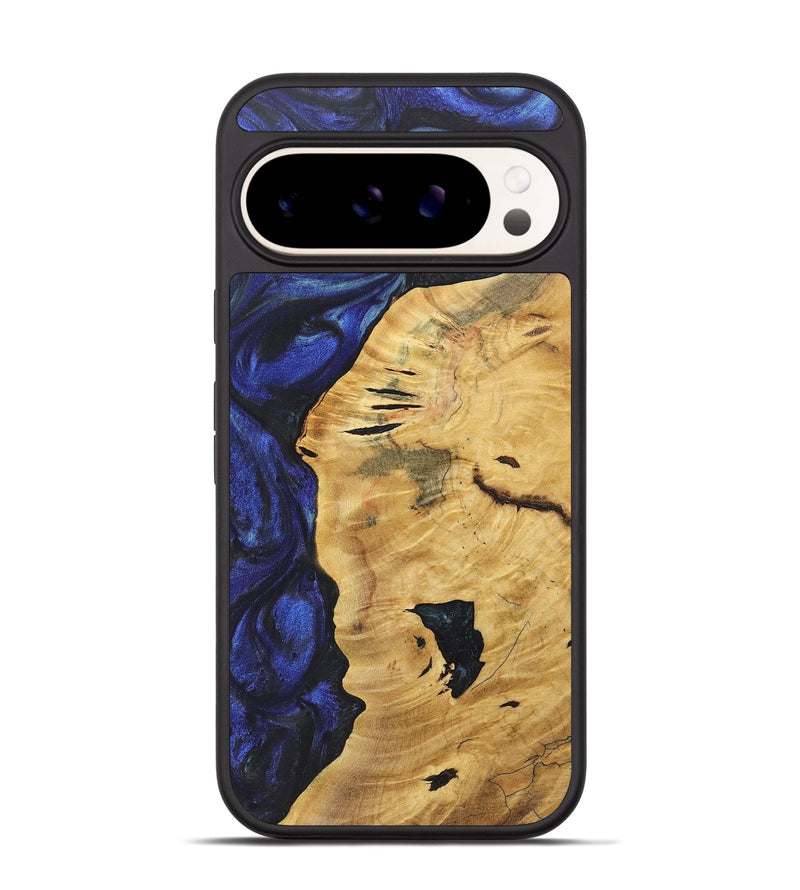 Pixel 9 Pro Wood+Resin Phone Case - Jase (Blue, 718498)