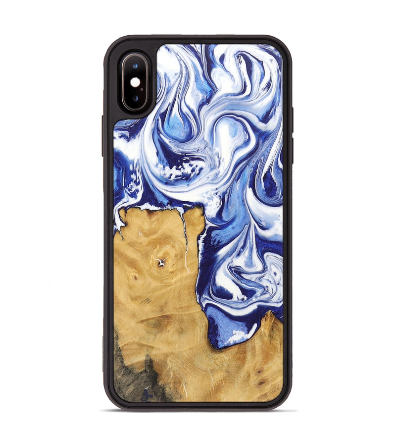 iPhone Xs Max Wood+Resin Phone Case - Deloris (Blue, 718499)