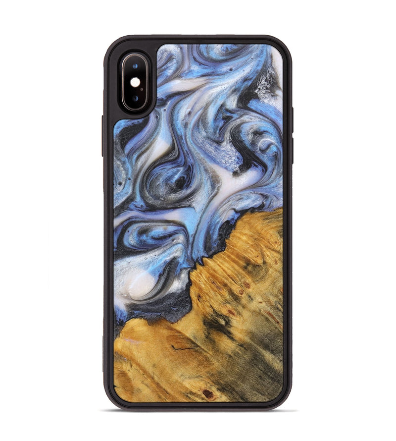 iPhone Xs Max Wood+Resin Phone Case - Irma (Blue, 718500)