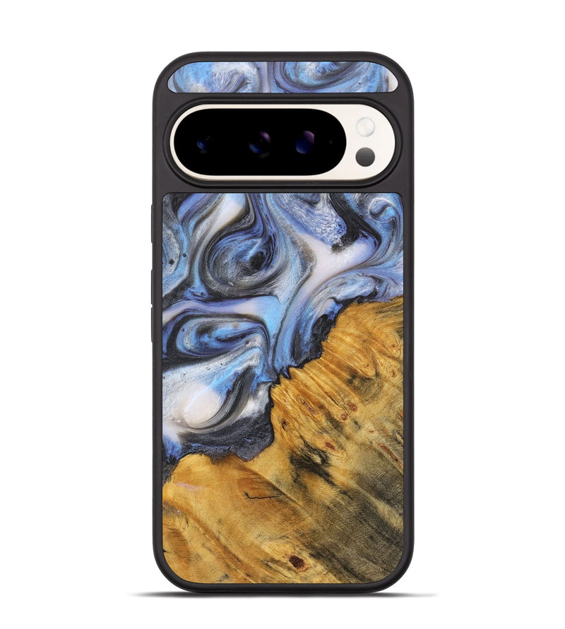 Pixel 9 Pro Wood+Resin Phone Case - Irma (Blue, 718500)