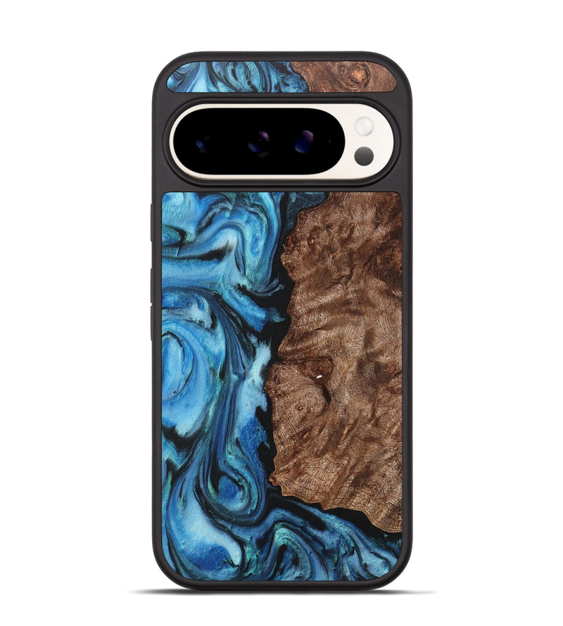 Pixel 9 Pro Wood+Resin Phone Case - Willard (Blue, 718501)