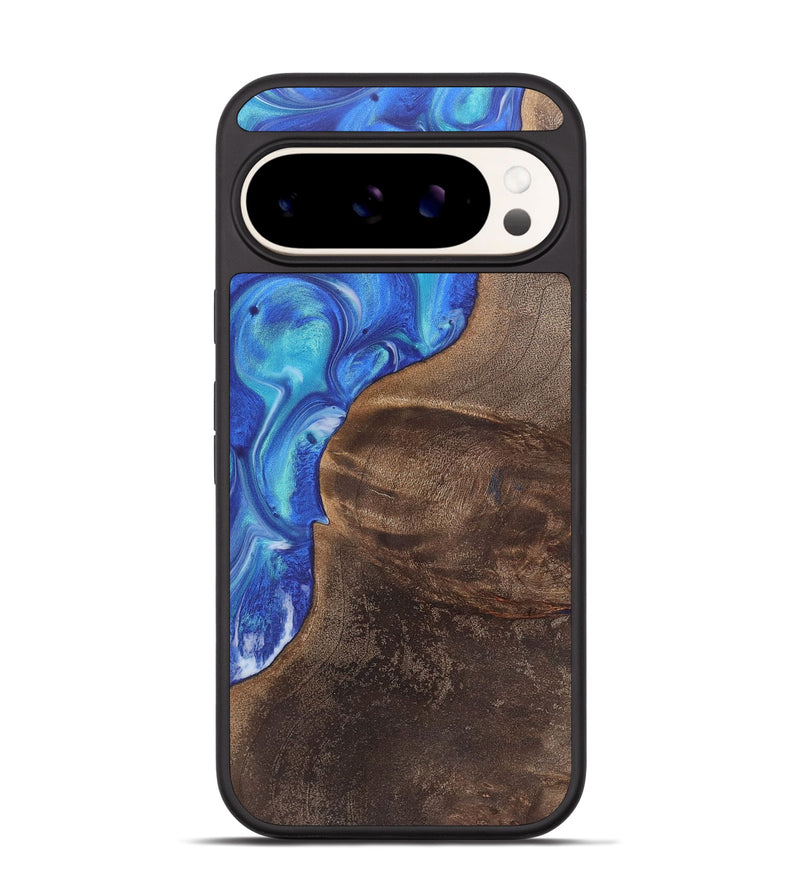 Pixel 9 Pro Wood+Resin Phone Case - Kerry (Blue, 718505)