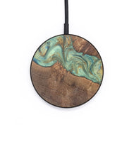 Circle Wood+Resin Wireless Charger - Lilith (Teal & Gold, 718556)