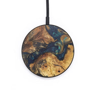 Circle Wood+Resin Wireless Charger - Judith (Teal & Gold, 718574)