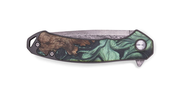 EDC Wood+Resin Pocket Knife - Harlow (Green, 718601)