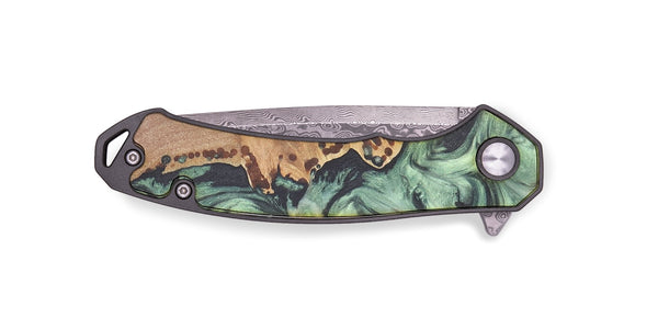 EDC Wood+Resin Pocket Knife - Barrett (Green, 718602)