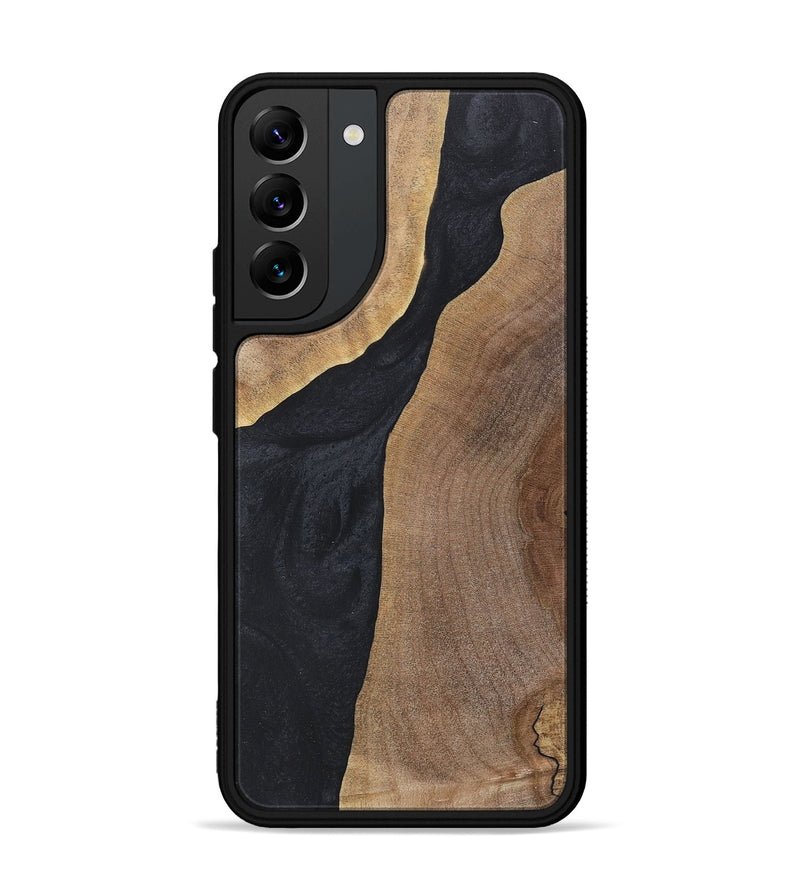 Galaxy S22 Plus Wood+Resin Phone Case - Bianca (Pure Black, 718608)