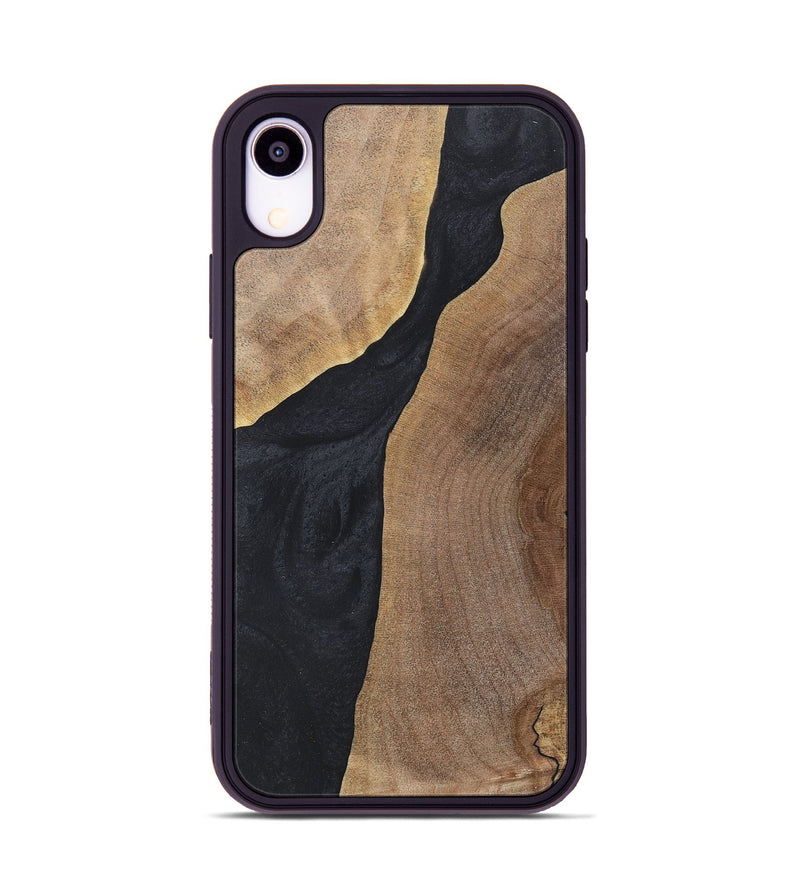 iPhone Xr Wood+Resin Phone Case - Bianca (Pure Black, 718608)