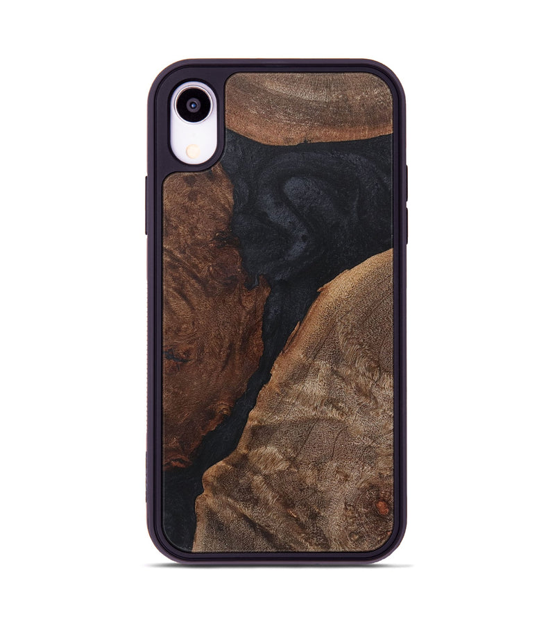 iPhone Xr Wood+Resin Phone Case - Mandy (Pure Black, 718609)