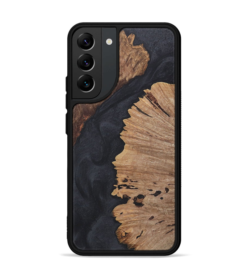 Galaxy S22 Plus Wood+Resin Phone Case - Adrienne (Pure Black, 718610)