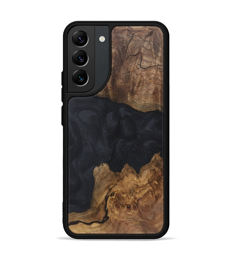 Galaxy S22 Plus Wood+Resin Phone Case - Forrest (Pure Black, 718611)