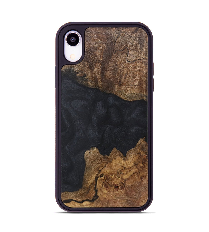 iPhone Xr Wood+Resin Phone Case - Forrest (Pure Black, 718611)