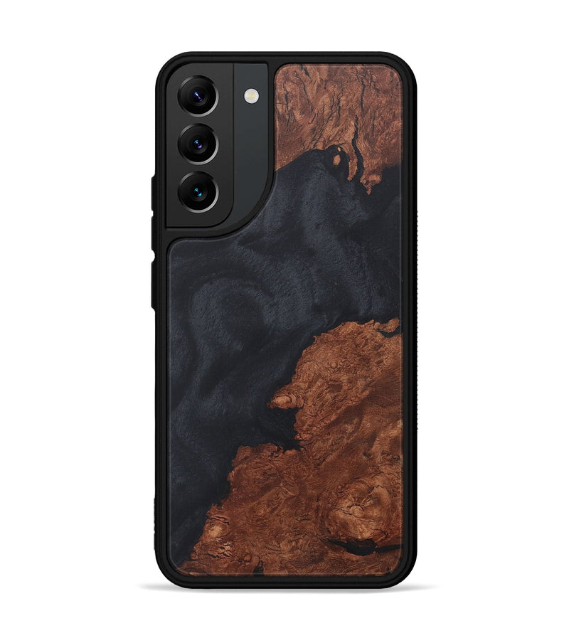 Galaxy S22 Plus Wood+Resin Phone Case - Fabian (Pure Black, 718612)