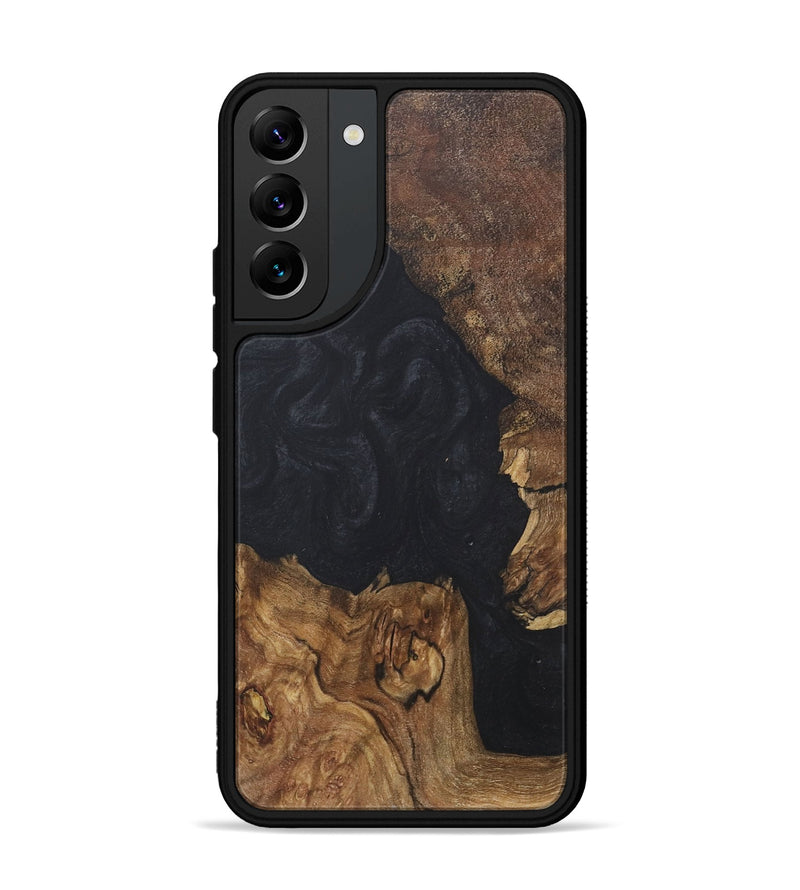 Galaxy S22 Plus Wood+Resin Phone Case - Salvatore (Pure Black, 718613)