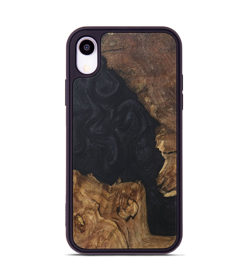 iPhone Xr Wood+Resin Phone Case - Salvatore (Pure Black, 718613)