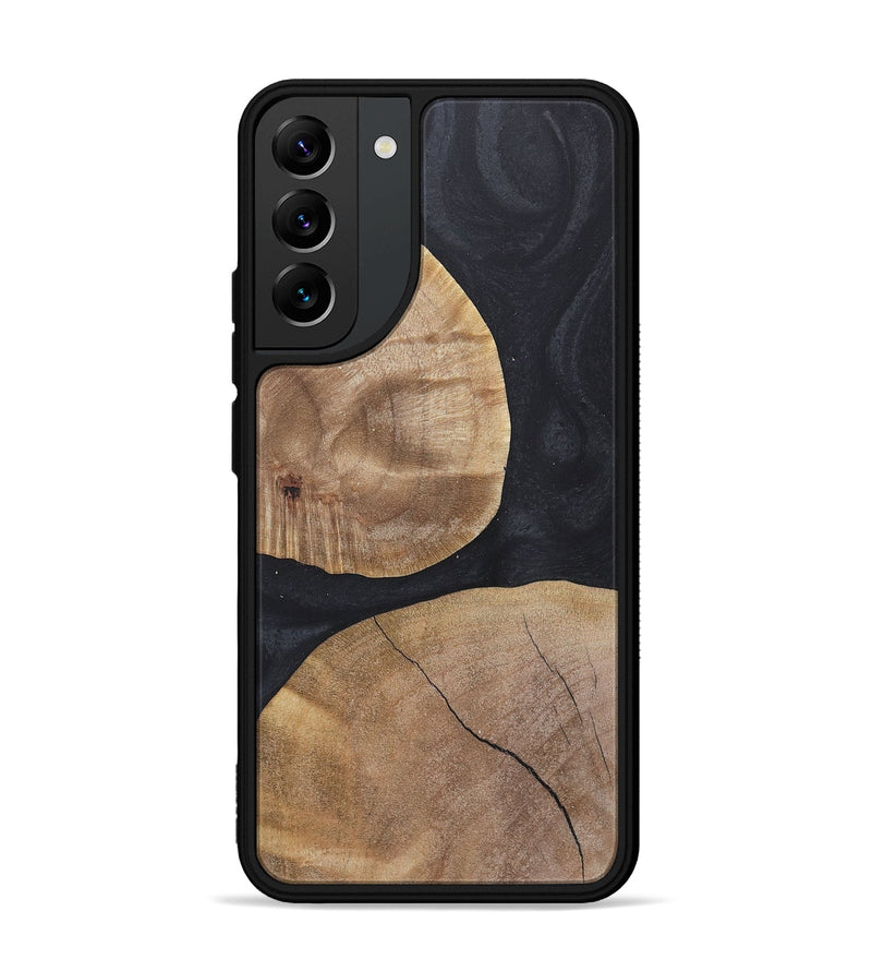 Galaxy S22 Plus Wood+Resin Phone Case - Stella (Pure Black, 718615)