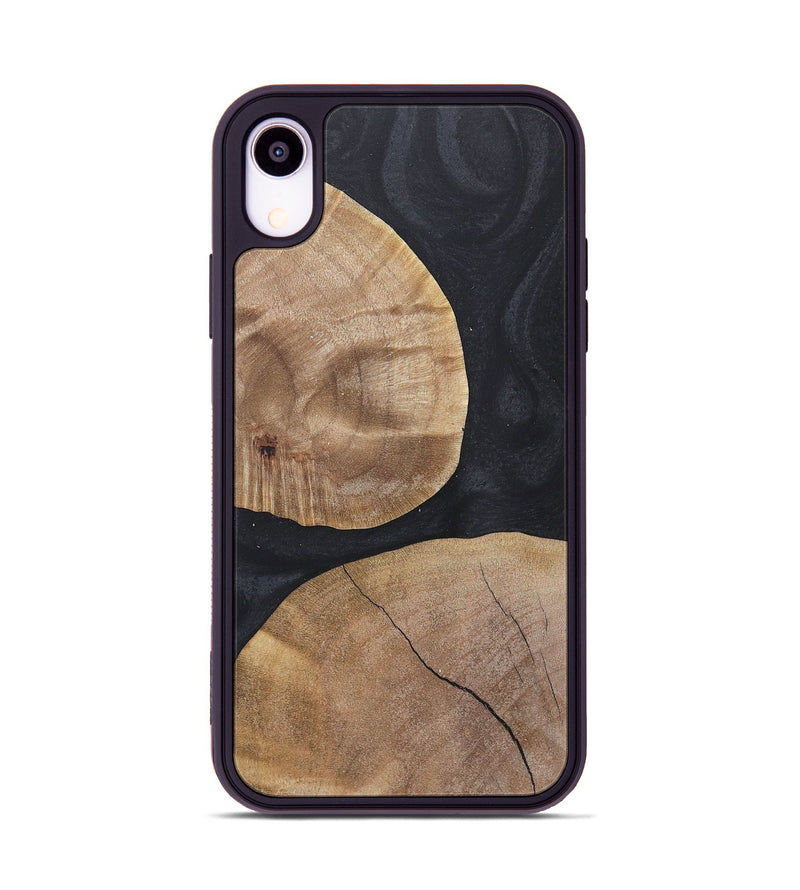 iPhone Xr Wood+Resin Phone Case - Stella (Pure Black, 718615)