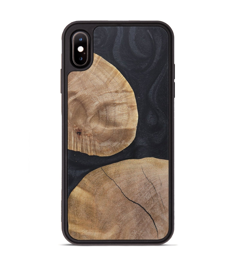 iPhone Xs Max Wood+Resin Phone Case - Stella (Pure Black, 718615)