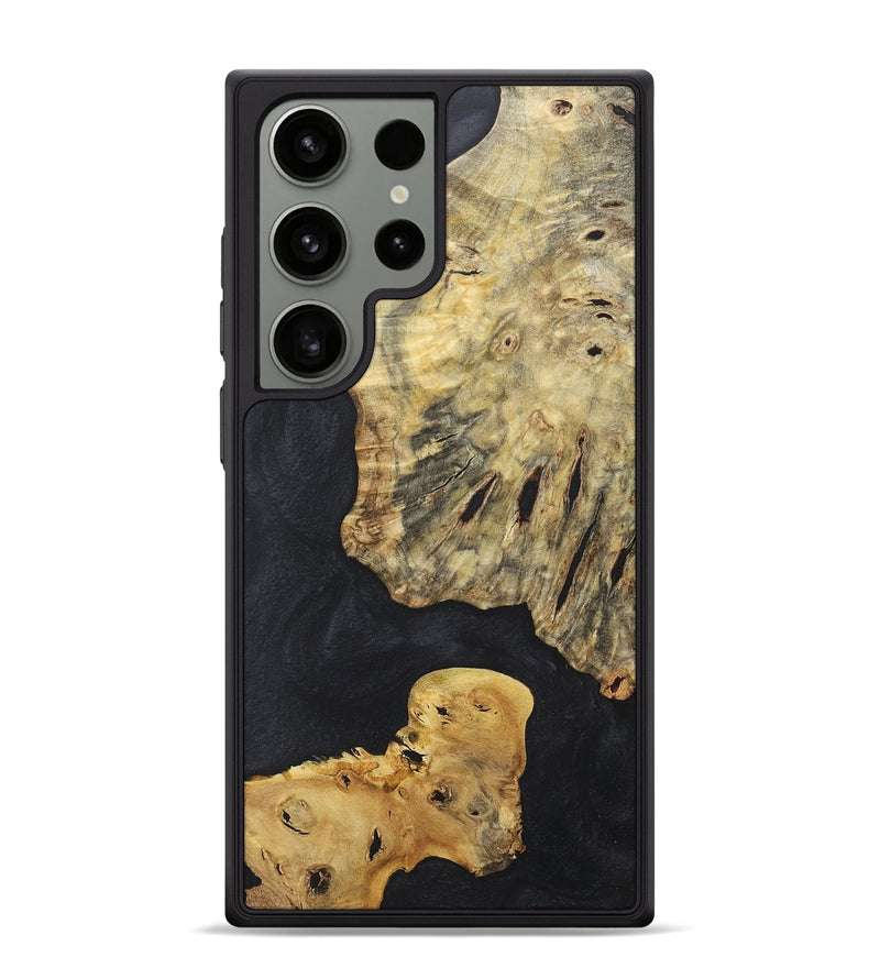 Galaxy S24 Ultra Wood+Resin Phone Case - Craig (Pure Black, 718616)