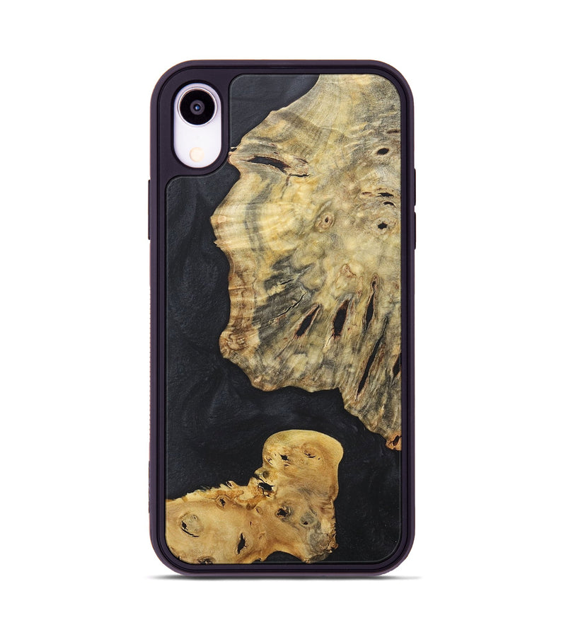 iPhone Xr Wood+Resin Phone Case - Craig (Pure Black, 718616)