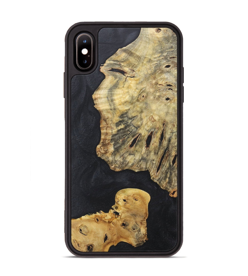 iPhone Xs Max Wood+Resin Phone Case - Craig (Pure Black, 718616)