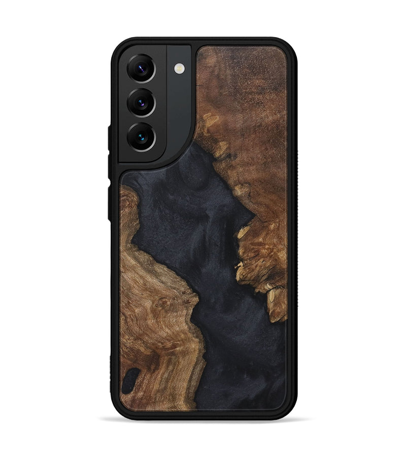 Galaxy S22 Plus Wood+Resin Phone Case - Jayla (Pure Black, 718619)