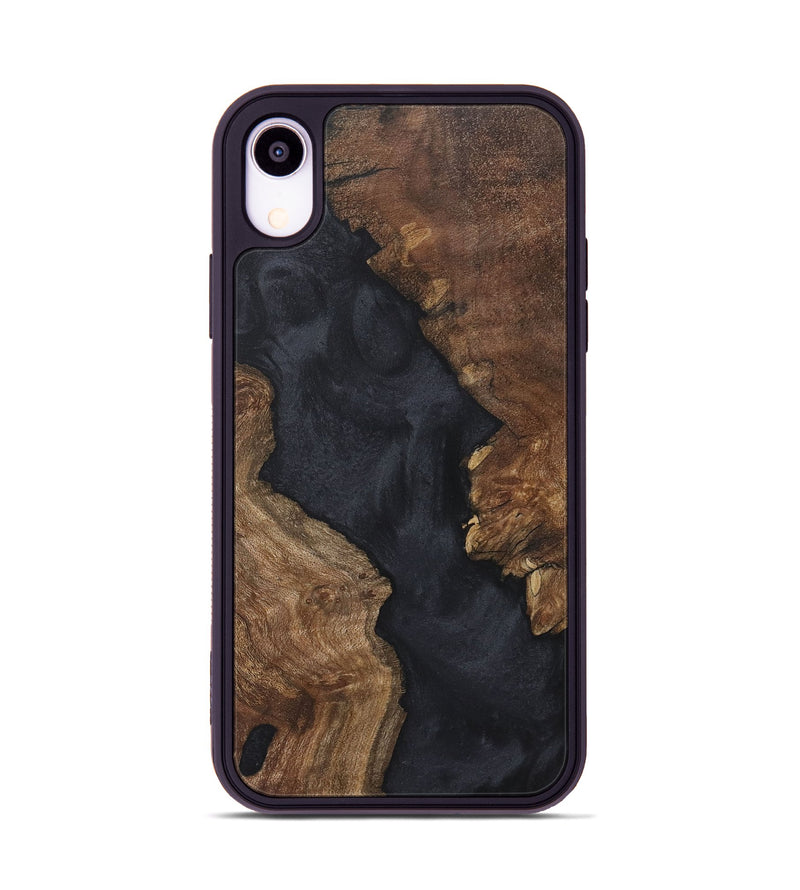 iPhone Xr Wood+Resin Phone Case - Jayla (Pure Black, 718619)