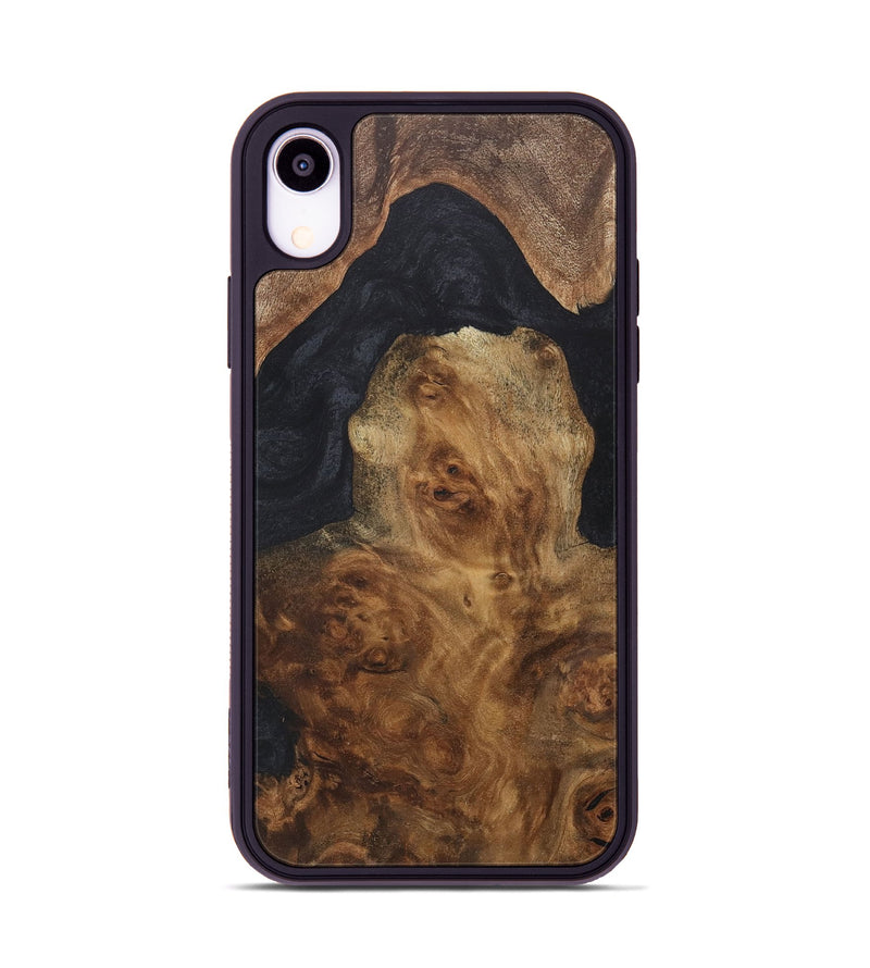 iPhone Xr Wood+Resin Phone Case - Daniel (Pure Black, 718620)