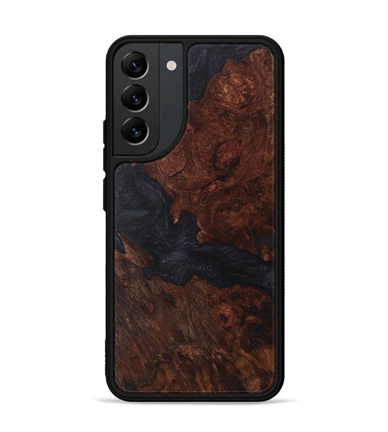 Galaxy S22 Plus Wood+Resin Phone Case - Ariana (Pure Black, 718621)