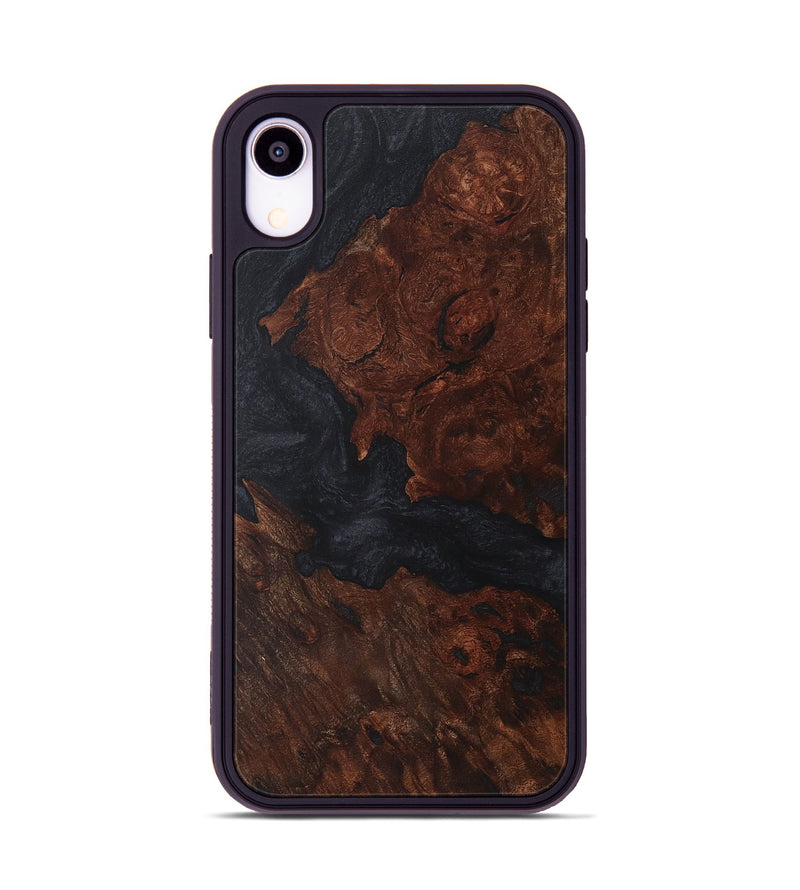 iPhone Xr Wood+Resin Phone Case - Ariana (Pure Black, 718621)