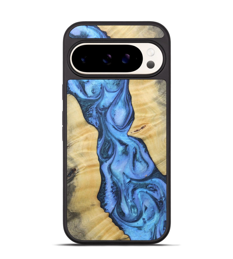 Pixel 9 Pro Wood+Resin Phone Case - Leo (Blue, 718626)