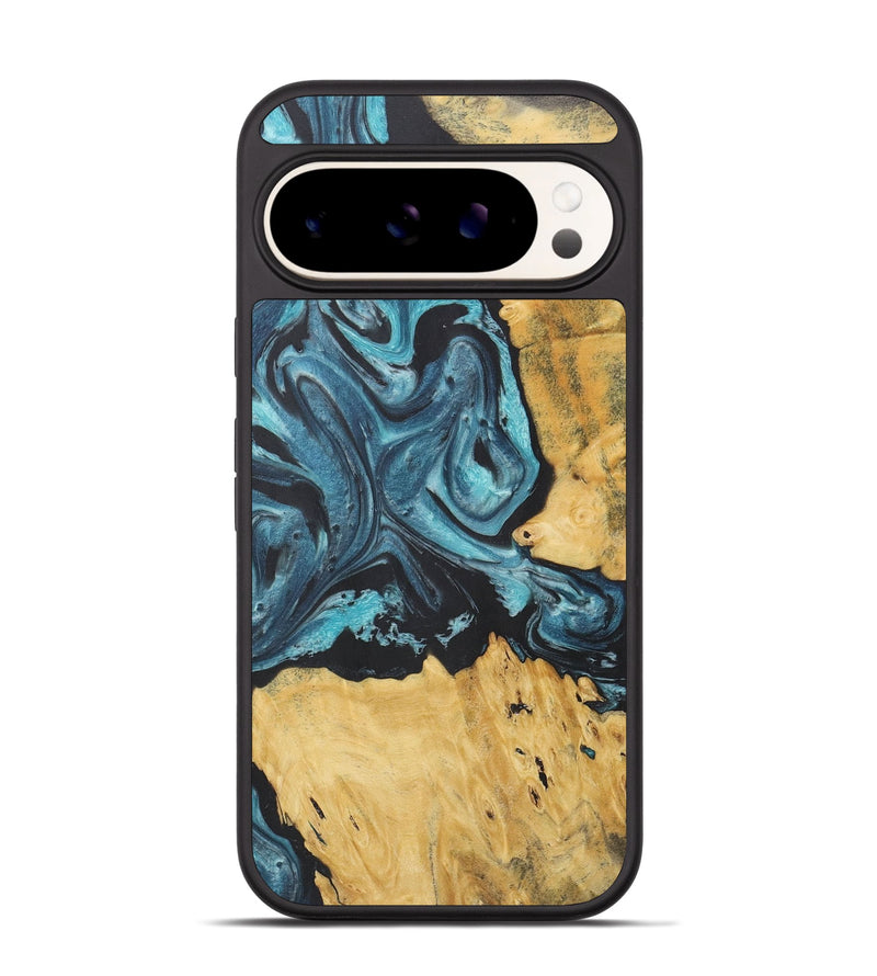 Pixel 9 Pro Wood+Resin Phone Case - Terence (Blue, 718629)