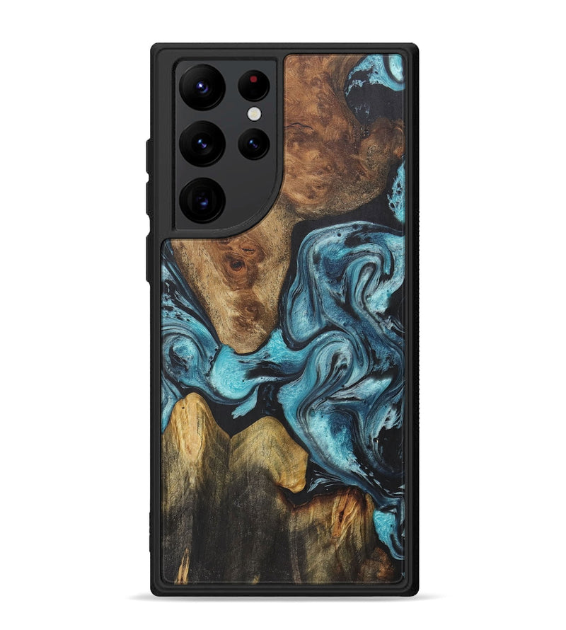 Galaxy S22 Ultra Wood+Resin Phone Case - Holden (Blue, 718630)