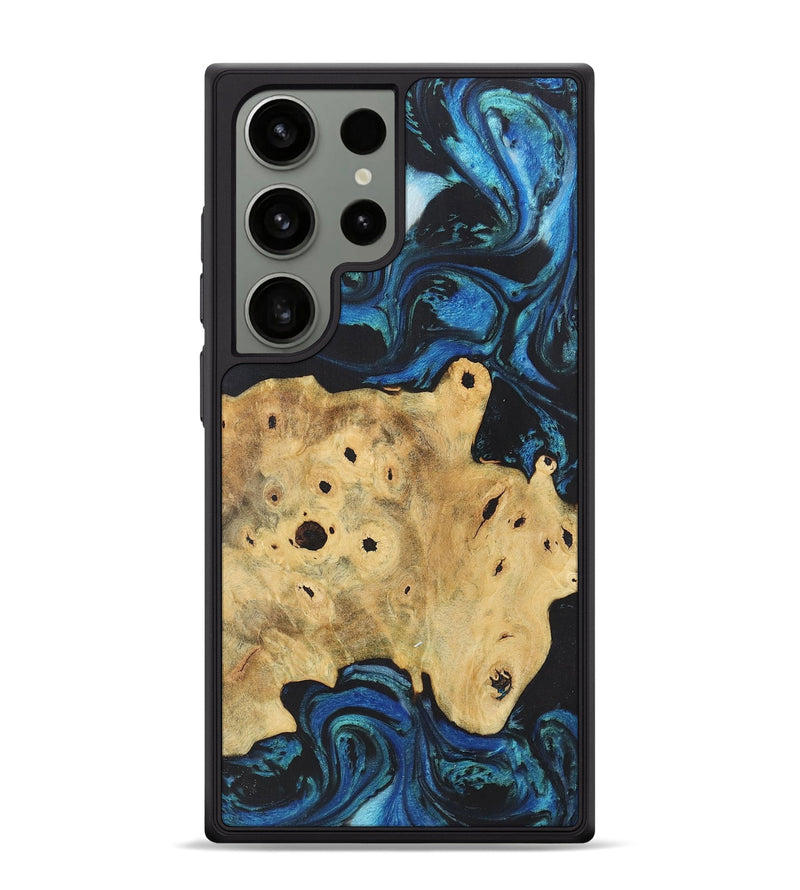 Galaxy S24 Ultra Wood+Resin Phone Case - Dolores (Blue, 718632)