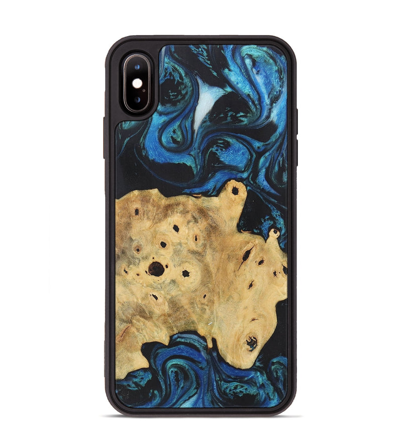 iPhone Xs Max Wood+Resin Phone Case - Dolores (Blue, 718632)