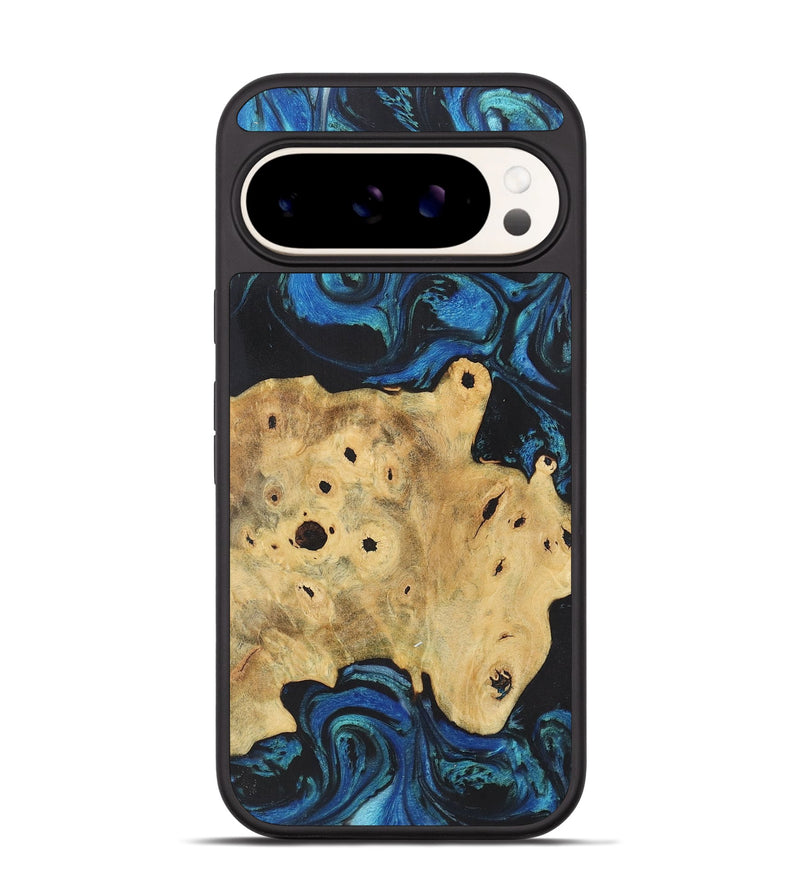 Pixel 9 Pro Wood+Resin Phone Case - Dolores (Blue, 718632)