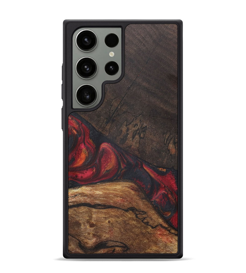 Galaxy S24 Ultra Wood+Resin Phone Case - Jaiden (Red, 718652)