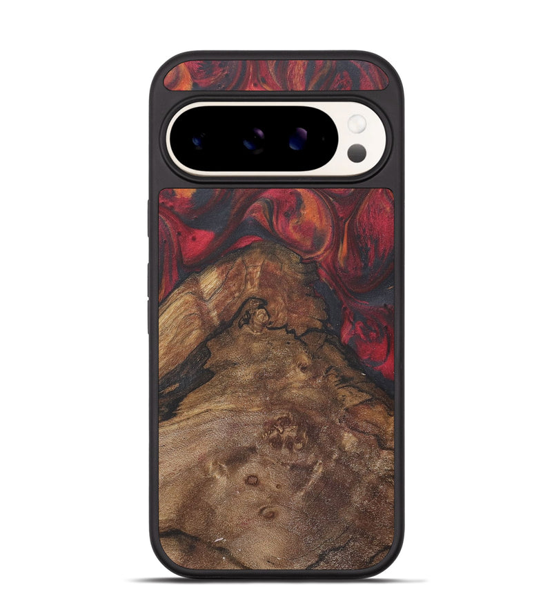 Pixel 9 Wood+Resin Phone Case - Amari (Red, 718654)