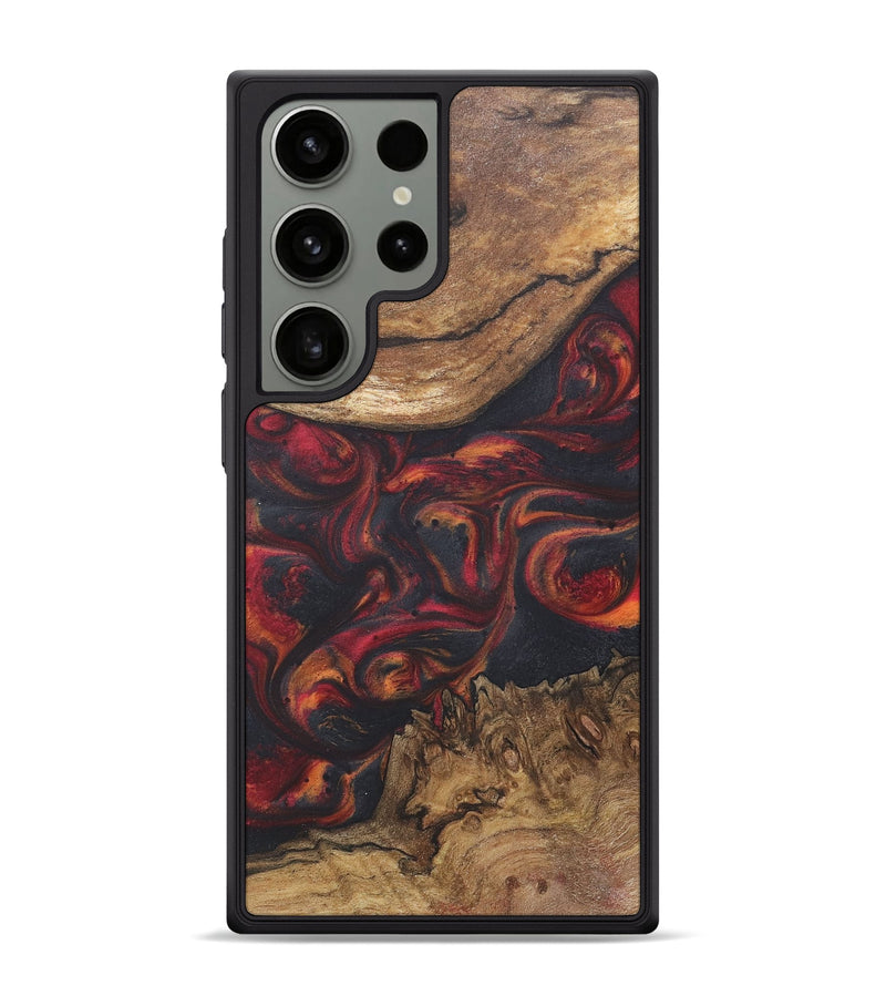 Galaxy S24 Ultra Wood+Resin Phone Case - Rhett (Red, 718656)